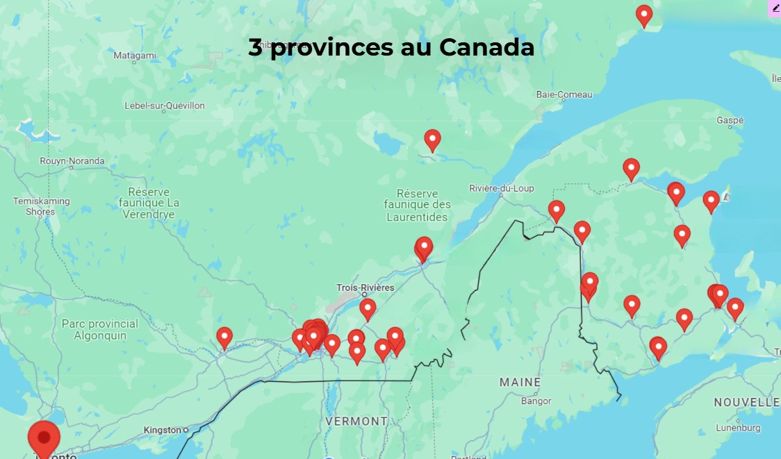 3 provices au Canada